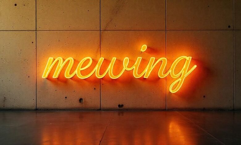 what does mewing mean slang