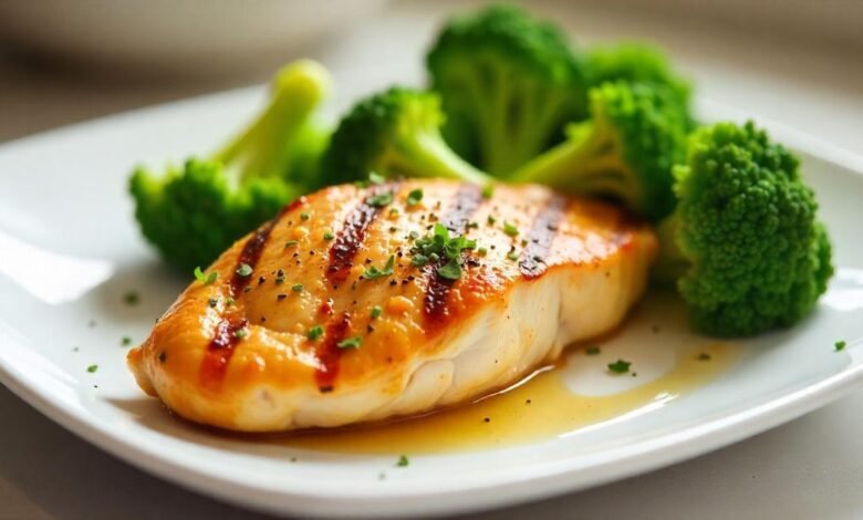 8 oz chicken breast protein
